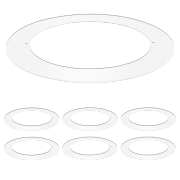 Luxrite Goof Trim Ring for 4 Inch Ceiling Lightss Outer Diameter 5.75" Inner Diameter 4.25" Metal 6-Pack LR41021-6PK